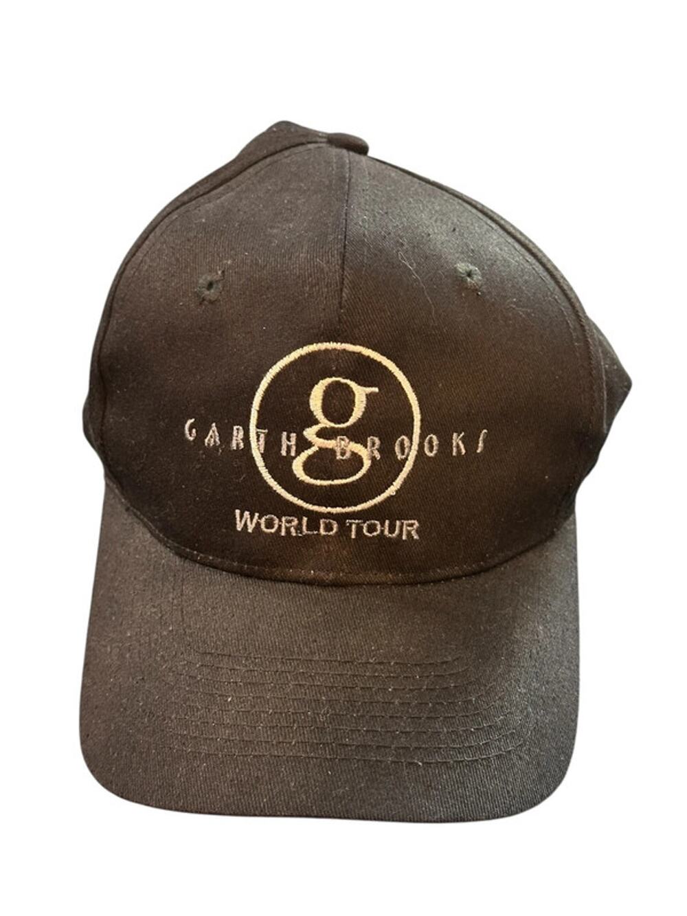 Vintage 90s Garth Brooks World Tour Snapback Hat - Black Country Music Concert